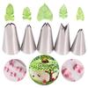 5pcs Stainless Steel Icing Piping Nozzles For Cream Leaves Bows Cake Decorating Pastry Tips Kitchen Gadgets