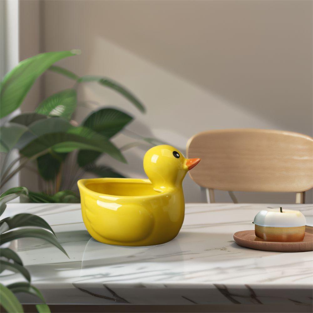 Cute Duck Ceramic Flower Pot Handicraft Animal Ornament Vase Succulent Plant Flowerpot Office