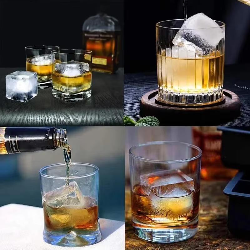 1/10PCS 4/6/8/15 Large Compartment Silicone Ice Cube Mold with Ice Ball Maker DIY Ice Tray for Home Kitchen Bar Freezer Tool