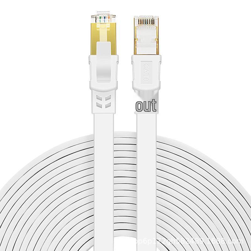 CAT8 Pure Copper Flat Network Cables: 8 Varieties, 10Gb/40Gb, 2000MHz