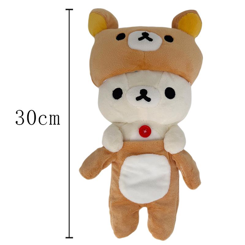 Cute Couple Bear Anime Rilakkuma Cartoon Plush Doll Soft Bear Toys Kawaii Room Decor Teddy Bear Plushies Xmas Gifts For Girls
