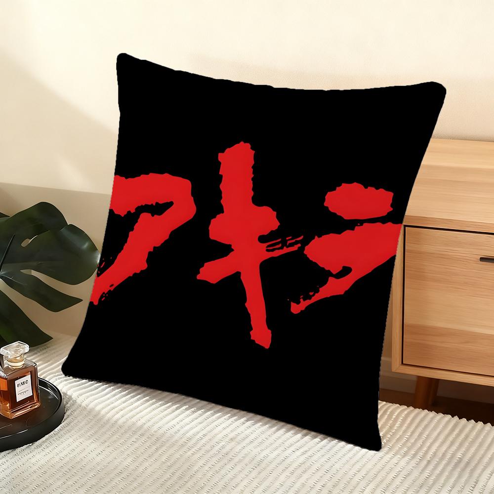 Cushion Cover Silky Short Plush Home Sofa Cushion Cover - Invisible Zipper Home Decoration Akira Anime