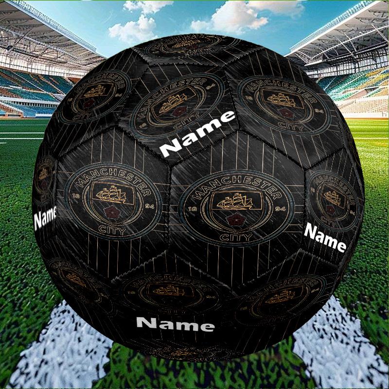 Individueller Name Personalisierter Manchester City FC-A Druck Größe 5 Fußball Training & Spiel Fußball, für Team, Kicken, Geschenk für Fußball-Enthusiasten