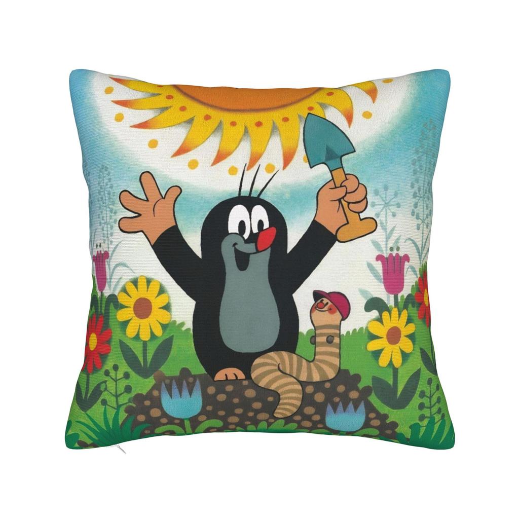 Mole Krtek Little Maulwurf Pillowcase Soft Polyester Cushion Cover Decorative Pillow Case Cover Home Square 40*40cm