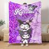 1pc Kuromi Cute Cartoon Character Home Decor Blanket - Seasonal Universal Cozy Washable Gift for All Ages, Suitable for All Families, Multip