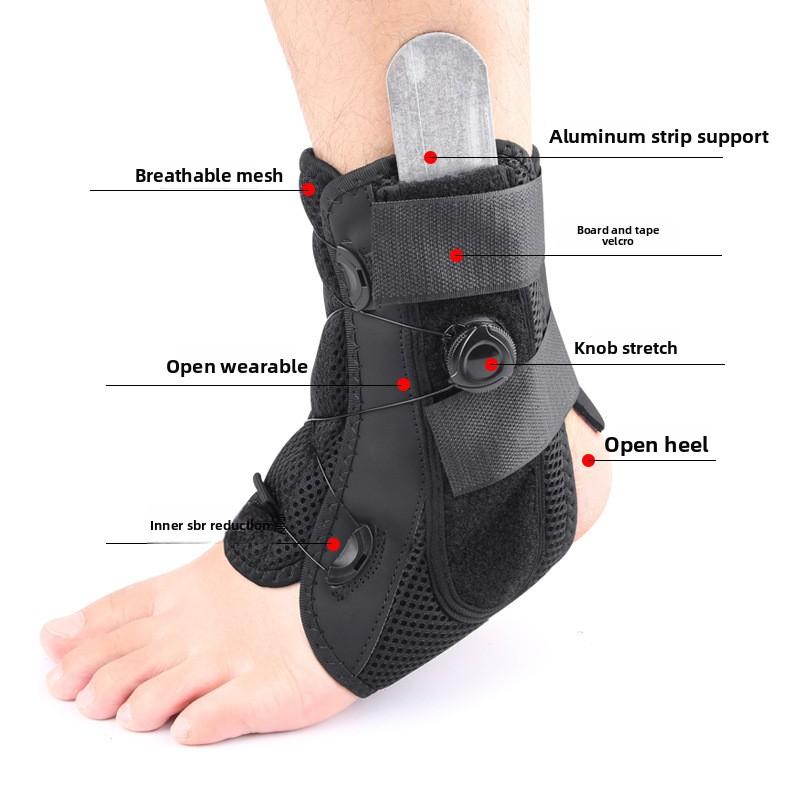 Verstellbare Knöchelbandage zur Unterstützung bei verstauchtem Knöchel mit seitlichen Stabilisatoren für Männer und Frauen Knöchelschiene Stabilisator