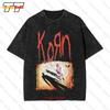 Korn Kornrock Metal Band Vintage Oversized T-Shirt Zda7
