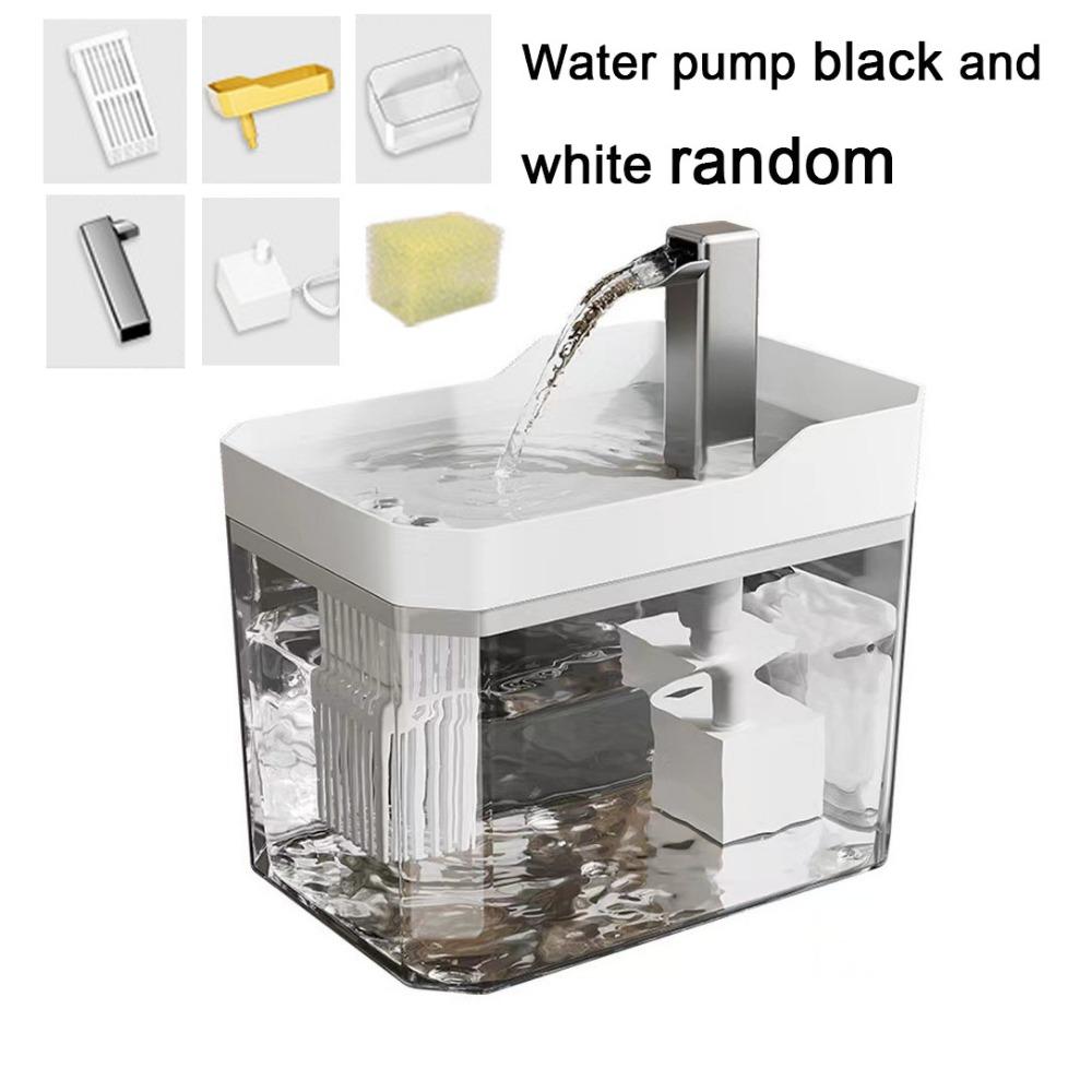 Convenient 1.5L Pets Water Dispenser Smart Drinking Auto Filter Pet Water Fountain Transparent with Pump Cat Drinker Bowl Home