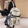 Japanese Harajuku Retro Tooling Schoolbag for Junior High School Students, Large-capacity Backpack for Men, Trendy Ins Campus Style Backpack for Women