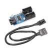 USB2.0 9Pin Header To Two 9Pin Female Adapter Cable for Motherboards Internal Port Multiplication