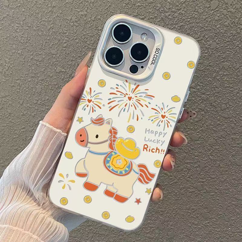 The New Pony Is Suitable for Iphone17 Mobile Phone Case 11 Apple 16promax/15 Anti-drop 14pro13 Women's 12.