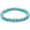 Armband - Hellostone - Turquoise - 6 mm - Elastisch - 17 cm