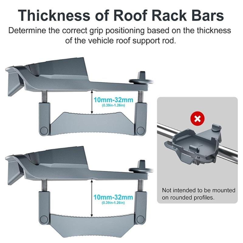 Universal Adjustable Aluminum Alloy Car Roof Rack Mounting Brackets For Outdoor Car Accessories Lightweight Solid