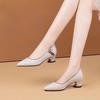 Women's Square Heels Pointed Casual High Heels Shallow Mouth Thick Heeled Banquet Shoes