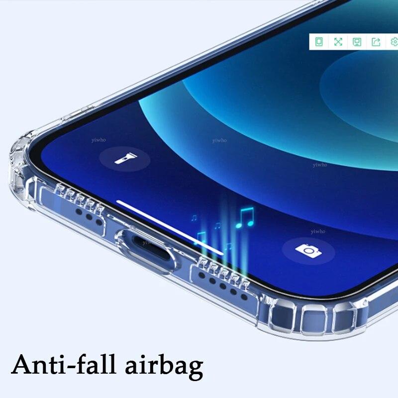 Temizle telefon kılıfı için Vivo V21e TPU Şeffaf Kılıf için Vivo V 21 E V21 21e 6.44 "V2061 Darbeye Dayanıklı Anti-çizik Kapakları