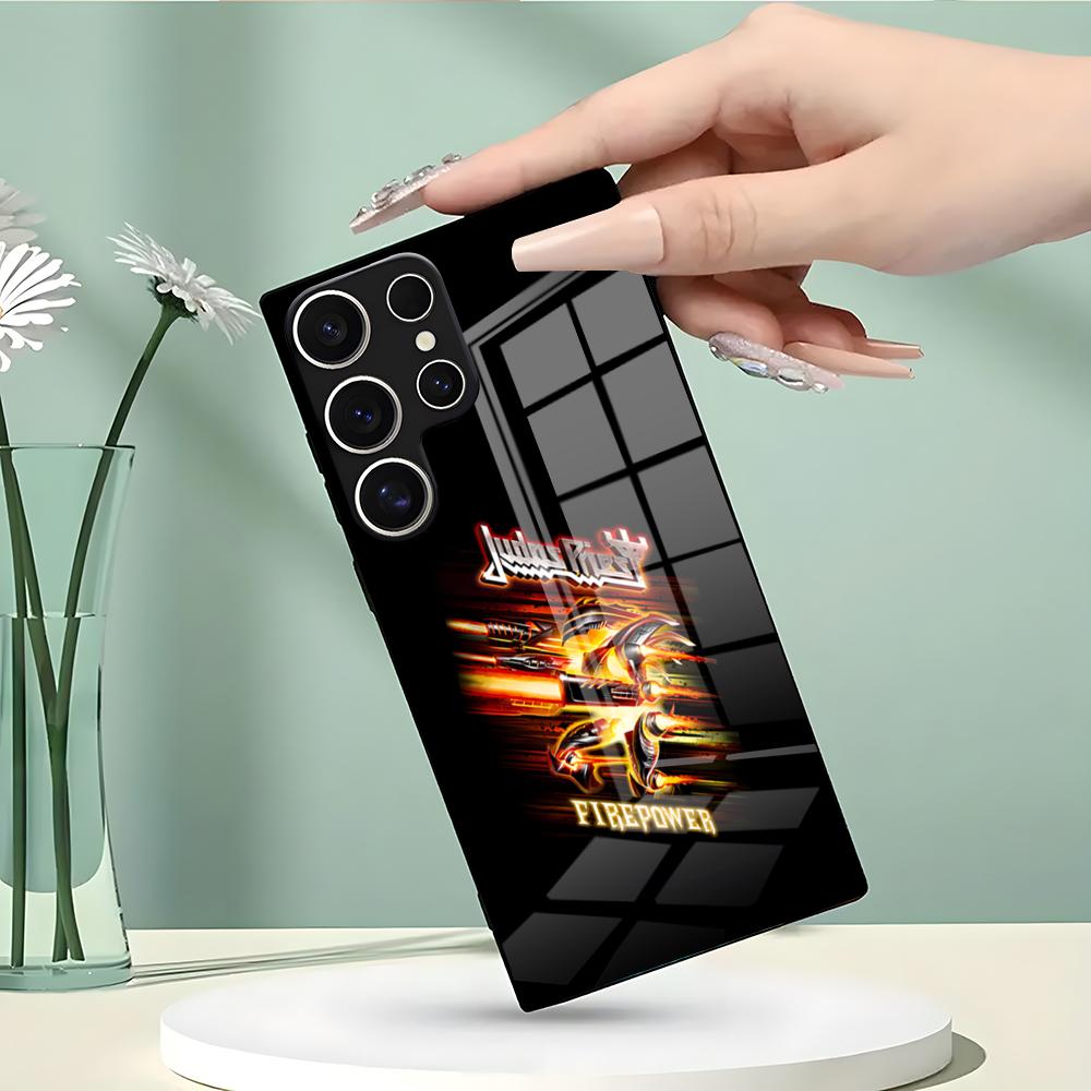 Judas Priest Band Phone Case For Samsung S26 S25 Edge Ultra 23 22 21 20 Ultra Plus S24 Fe Glass Cover