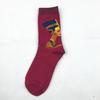 Moderne Retro Baumwollsocken Unisex Herren Damen Socken Feine Kunstmalerei Socken EMA