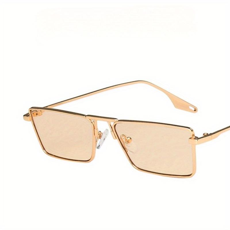 Light Green Metal Frame Glasses Small Frame Trendy Internet Celebrity Style Fashionable Eyewear for Women and Men