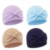 Breathable Baby Bonnet Hat Cotton Newborns Bowknot Beanie Fetal Cap Comfortable Headwear for 0 To 6 Months Unisex