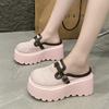 Fashion New 2025 Mesh Slippers Slip On 9CM Platform Wedge Sandals Women Summer Breathable High Heels Chunky Sneakers Woman