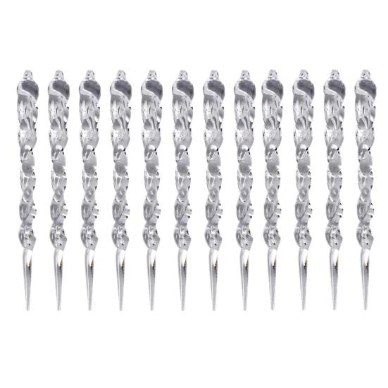 12 Pcs Acrylic Icicles Christmas Ornaments Clear Crystal Icicle Christmas Tree Hanging Decorations for Xmas