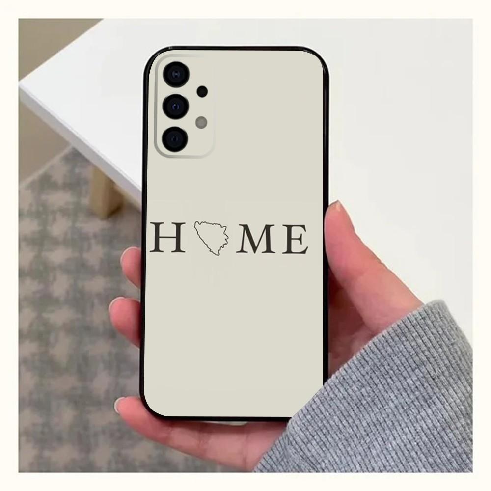 Bosnien und Herzegowina Herz Handyhülle Für Samsung Galaxy A13,A21s,A22,A31,A32,A52,A53,A71,A80,A91 Weiche Schwarze Abdeckung