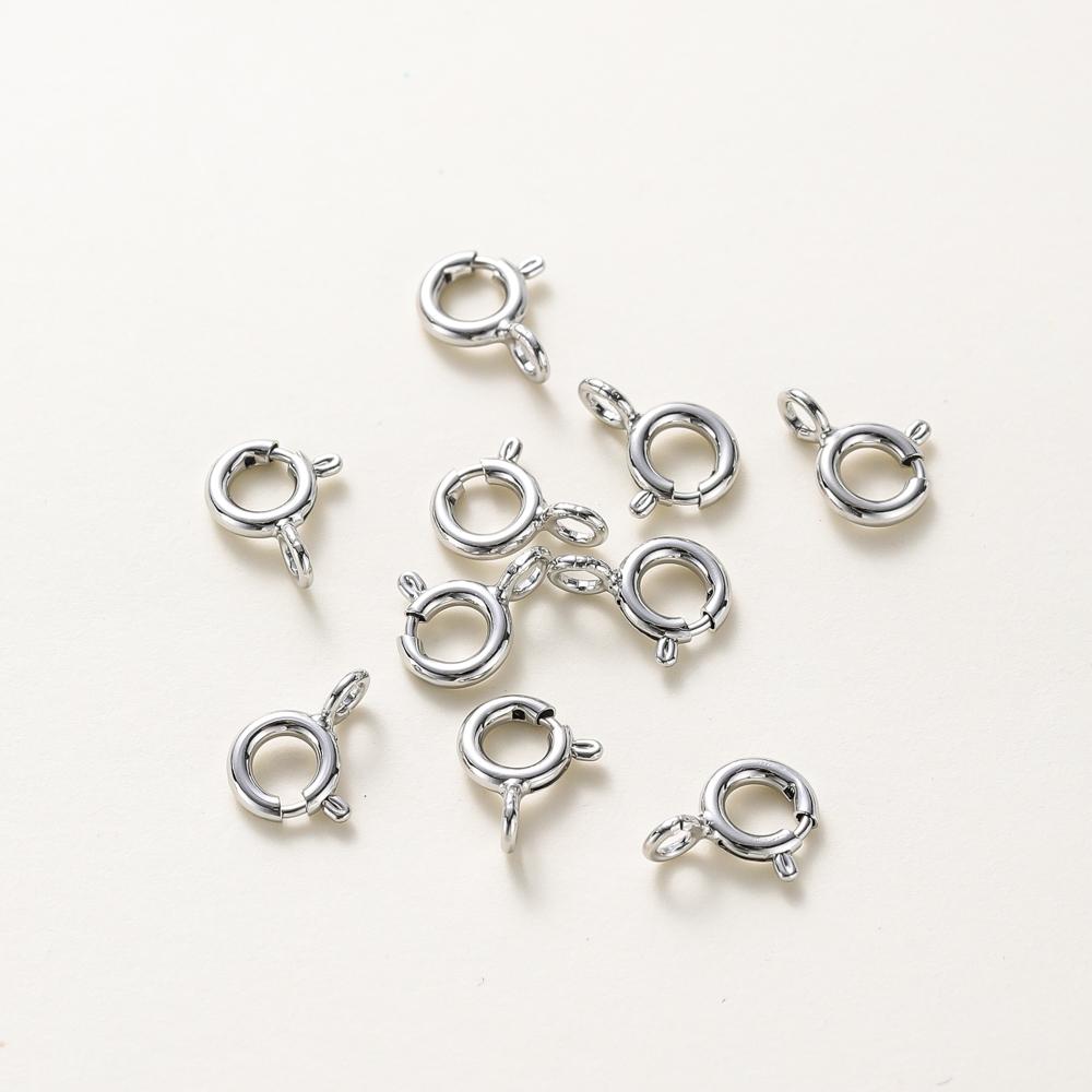 10 Stück/ 14K 18K Gold Runde Federstecker Mit Öse Offener Verbindungsverschluss Für DIY Schmuck Halskettenkettenherstellung Zubehör
