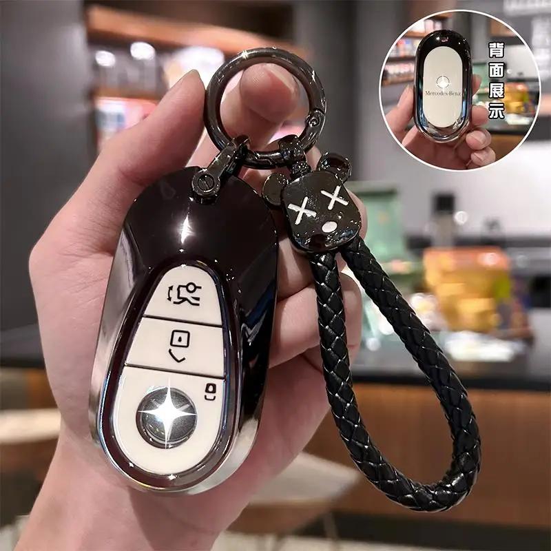 SFX1 for 2024 Mercedes-Benz EQE350 Key Cover, 2023/24 EQE SUV Car EQE500 Luxury Version Creative Shell Buckle