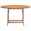 Foldable Garden Table Ø 110 X 75 Cm Solid Teak Wood