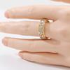 Gorgeous Exquisite Hollow Bridal Wedding Ring for Women Hand Carved Temperament Elegant Banquet Anniversary Jewelry Accessories