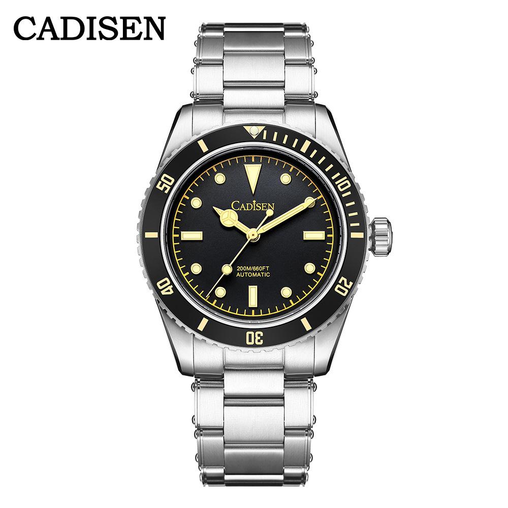 Cadisen 8206 Neue Top-Marke, Luxus-Herrenuhr mit Box, 200 m wasserdicht, automatische Herren-Mechanische Uhren