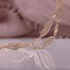 Rose Gold Color Copper Chain Bracelet Necklace Petal Pattern Italian Craft Refined Comfortable To Wear Chain