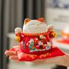 4.5 Inch Lucky Cat Creative Ceramic Home Decoration Small Lucky Cat Piggy Bank Piggy Bank Car Decoration Desk Decoration