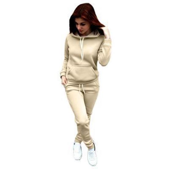 2 Piece Outfits for Women Long Sleeve Pullover Hoodie Sweatshirts Jogger Pants Set Fall Casual Tracksuit Lounge Set