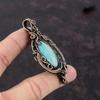 Amazonite Gemstone Pendant Copper Wire Wrapped Pendant Amazonite Jewelry Ethnic Pendant Wire Wrap Jewelry For Gifts Handmade Copper Jewelry