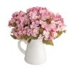 12pcs Artificial 5-Fork Hydrangea Branch Silk Fake Flowers Restaurant Decoration Champagne Monica Hydrangeas Simulation Flowes
