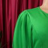 JKASHDK Damenmode Sommer Frühling Einfarbig Druck Übergröße 3/4 Ärmel O-Ausschnitt Mittlere Taille Freizeitkleider