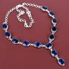 Facettierte Iolith-Halskette handgefertigte Edelstein-Halskette antiker Schmuck 925er Sterling-Silber-Halskette verstellbare Kette Halskette Geschenke für Mutter