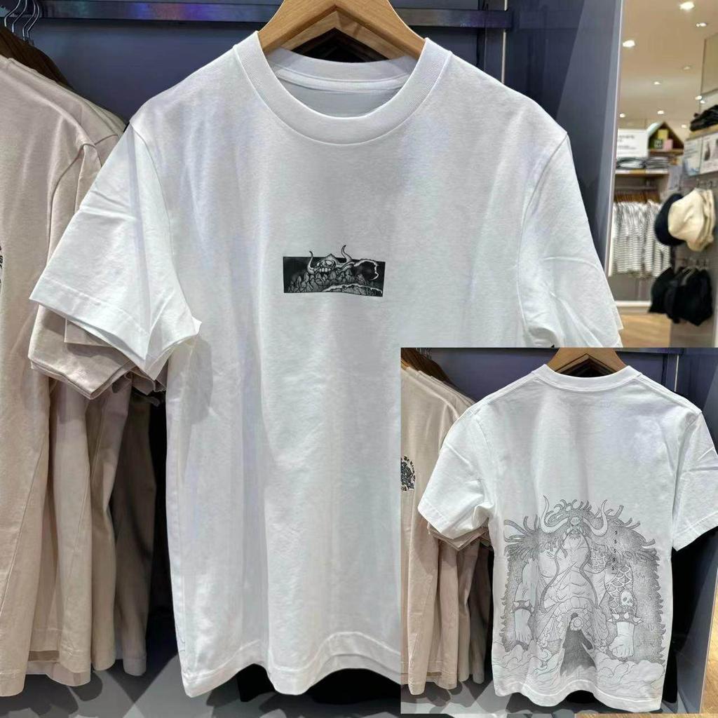 ONE PIECE T-Shirt Herren Reine Baumwolle Lässig Rundhals T-Shirt Kurzarm Kleidung Sommer Sport Lässig Kurzarm Top