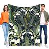 Floral Design Blanket Cozy Soft Throw for Bed and Sofa, Lightweight Warm Fleece Home Decor, Perfect Gift for Friends and Family,