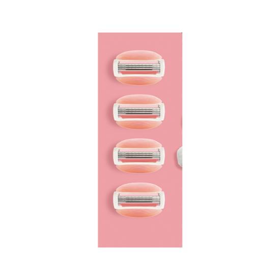 Venus Comfortglide White Tea Razor Blades, 4 Pieces (Razor Compatible/Soap Bar Attached)