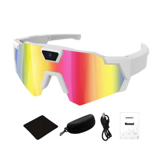 POV-Brille mit Speicherkarte 4K Intelligente Baseball-Sonnenbrille mit Kamera Fotos Audios Videos Aufnahme Leichtgewichtige Herren Damen Kamera Tragbare Brille