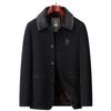Winter New Men's Chenille Coat Business Casual Short Turned Fur Collar Piled Thickened Men's Coat
