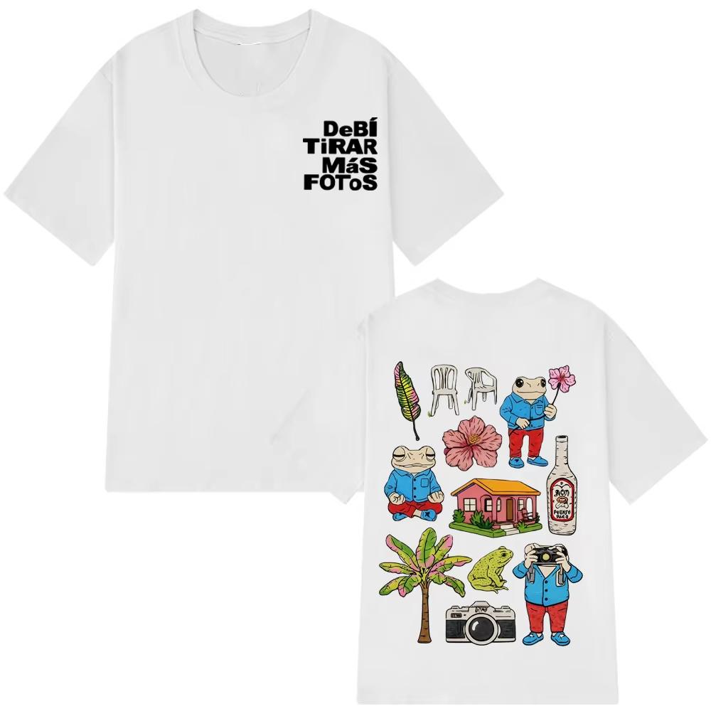 Rapper Bad Bunny Tour 2026 Debi Tirar Mas Fotos DTMF Merch TShirt Unisex Fashion Clothing Summer ONeck Hip Hop Tees Streetwear