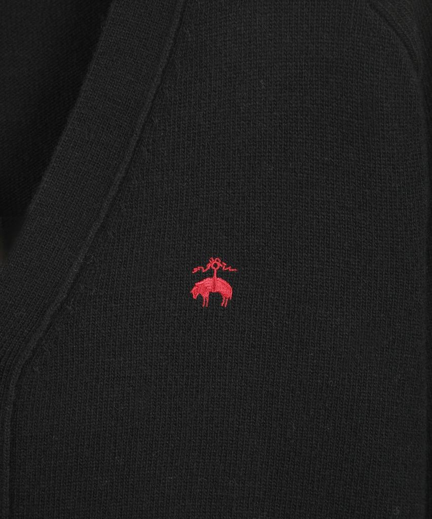 Brooks Brothers Wool Cardigan (Black) (Bbwcmbf405)