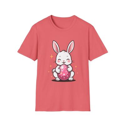 Unisex Softstyle Cute Bunny Easter T-Shirt: Whimsical, Spring , Adorable