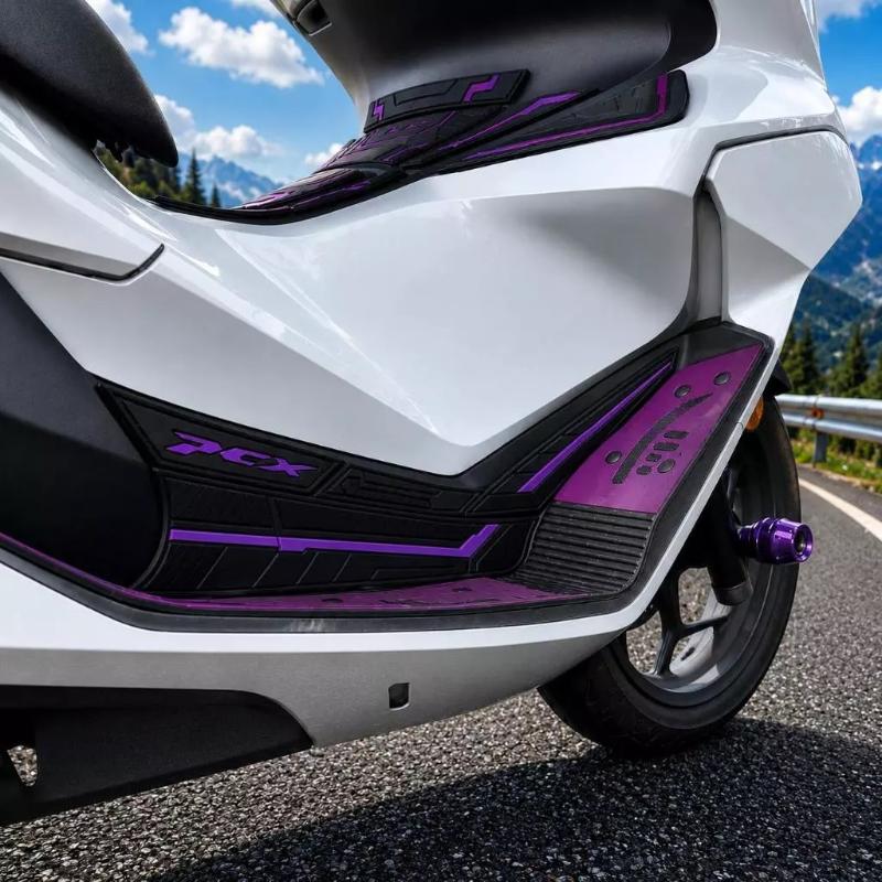 Side Panels For Pcx160 2025-2026. Side Impact Protection Pads. Rubber Material. Stylish Design. Available In Multiple Colors