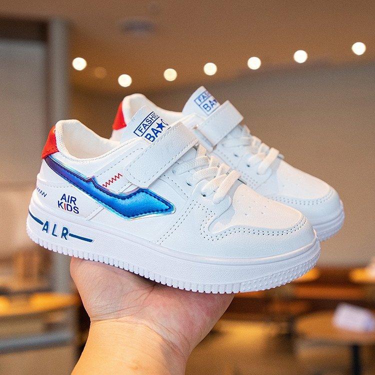 Korean Students Simple Little White Shoes New Leather Soft Baseplate Shoes Boys Casual Shoes Children's Sports Shoes