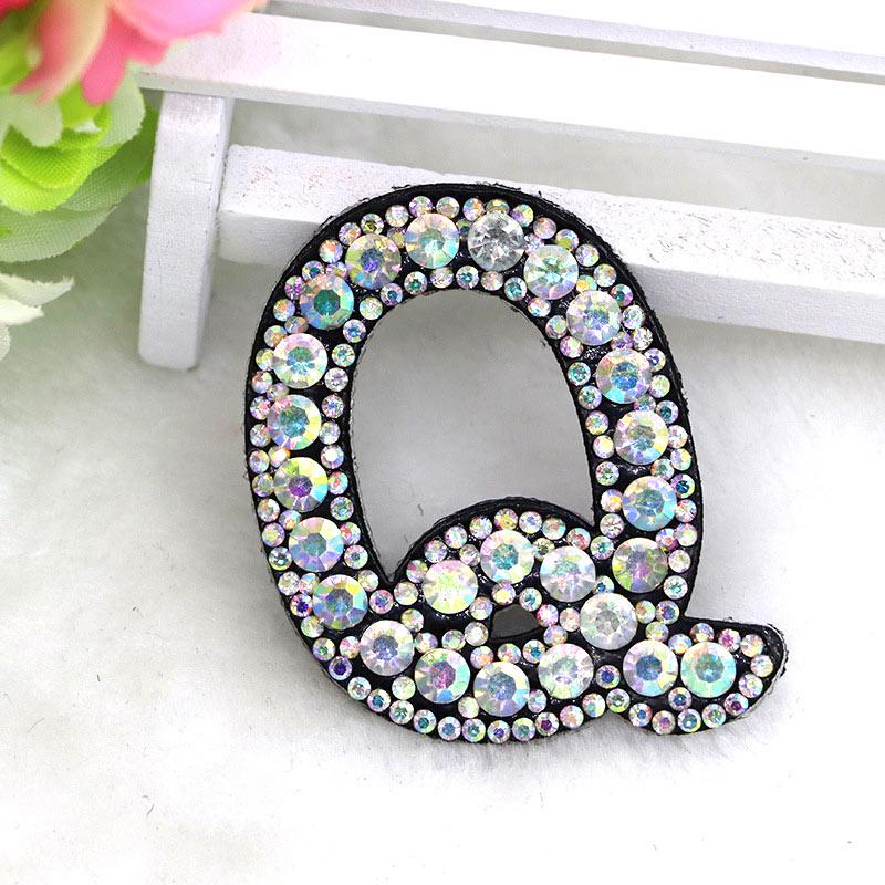 Rhinestone Iron On High Quality 1PC English Alphabet Shoes For Clothes Badge Bag A-Z Letters Applique 3D Popular Hot Sale Letters Patch  Accessories