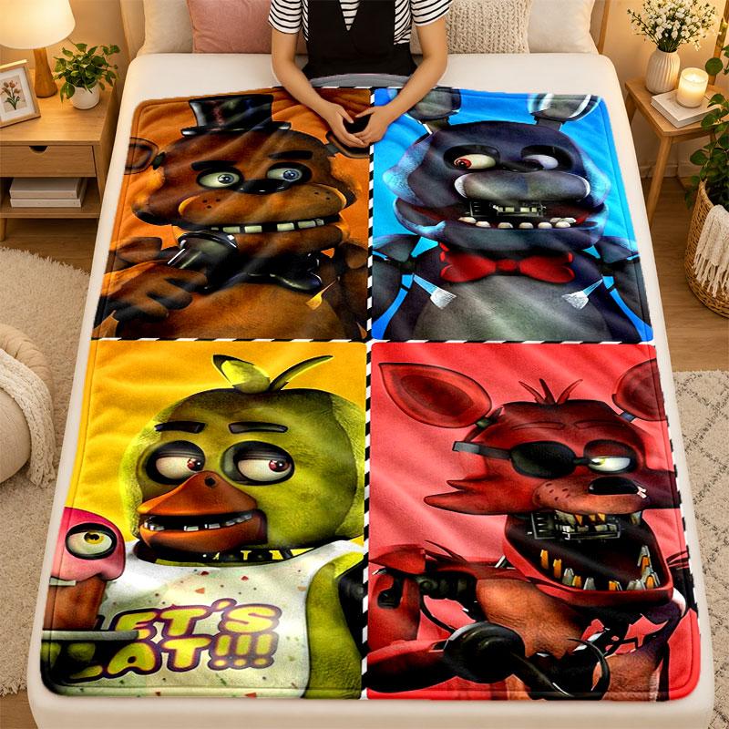 Flanell-DeckeFive Nights at Freddy’s Warme Weiche Überwurfdecke für den Innenbereich Sofa Bett Wohnzimmergebrauch